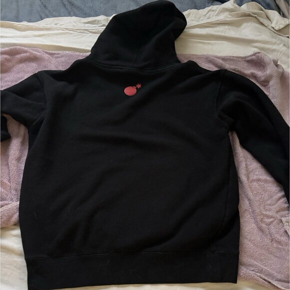 The Hundreds Black Pullover Hoodie ROSES ON LOGO MENS SIZE M PRE-OWNED - Picture 5 of 7